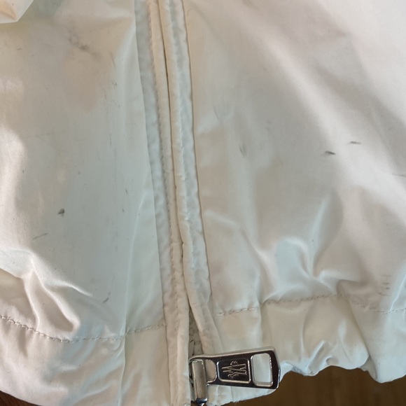 Moncler Men's White Hooded Rain Coat Jacket Size M Wind Water Proof - Picture 5 of 9